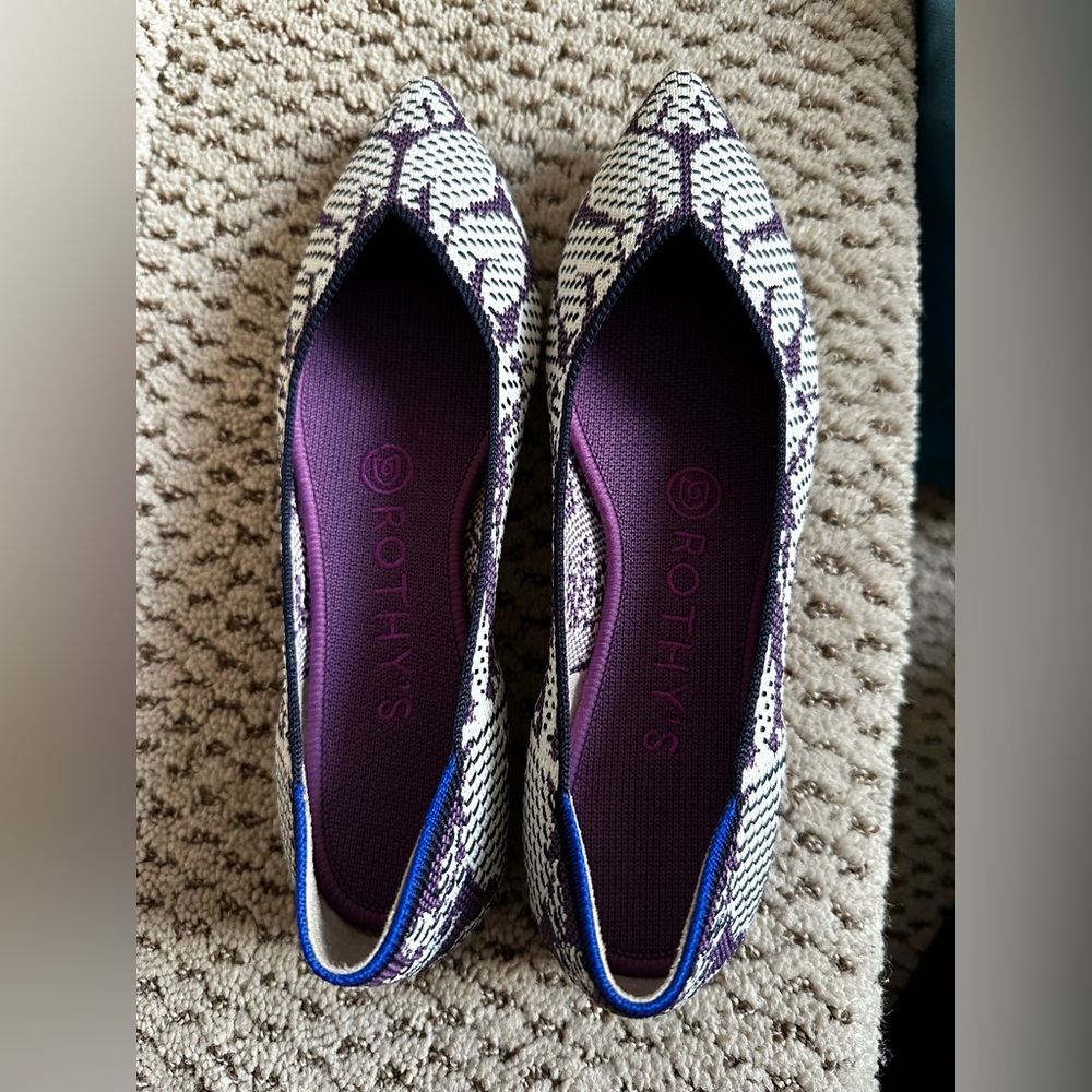 🪻Rothy’s Purple Floral Point Shoes🪻